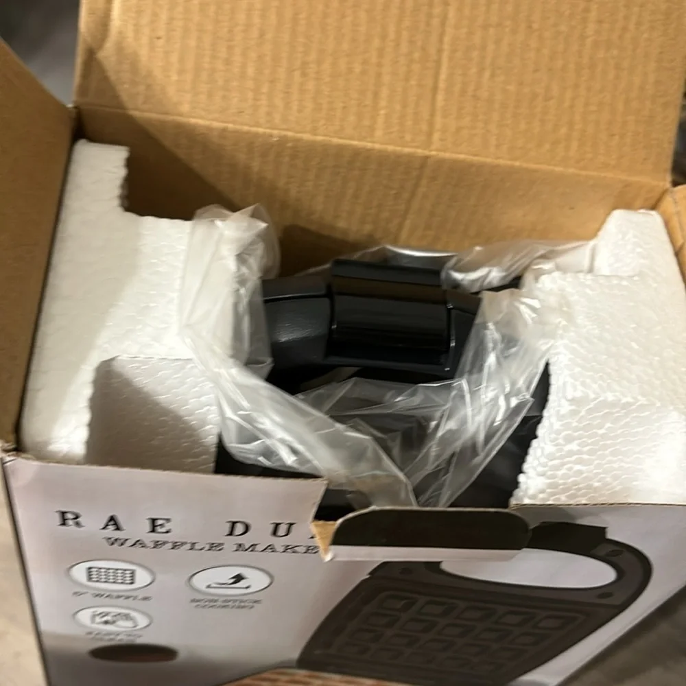NIB Rae Dunn Non-Stick Waffle Maker and NWOT Syrup Pitcher